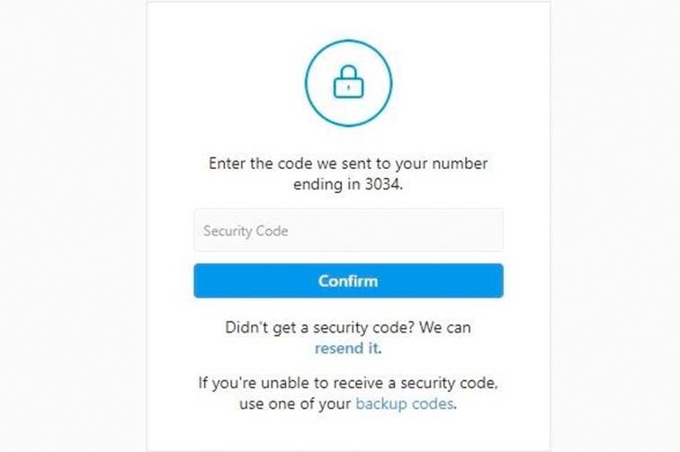 Restoring an Instagram password without a phone number