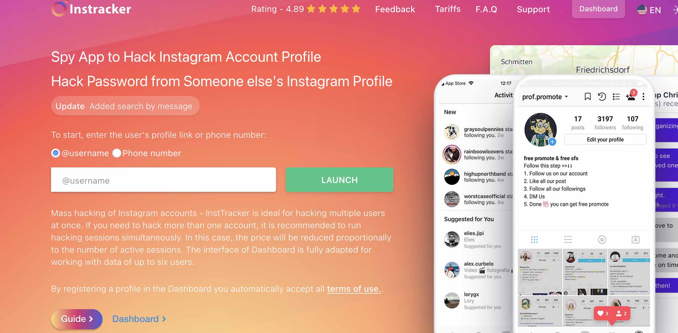 InsTracker helps you find out who likes a person on Instagram